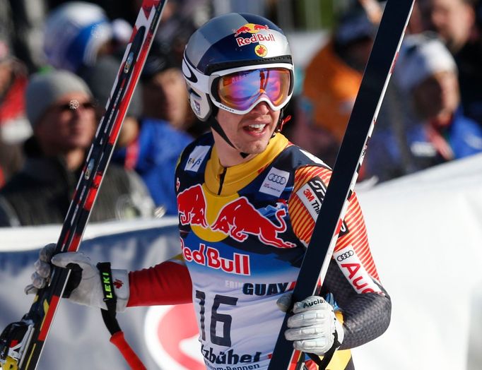 Tréninky na sjezd v Kitzbühelu (Hahnenkamm, 2013) - Erik Guay