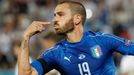 Euro 2016, Německo-Itálie: Leonardo Bonucci  slaví gól na 1:1