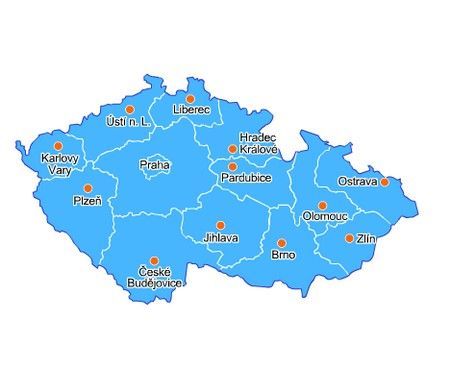 Česká NEJ - mapa