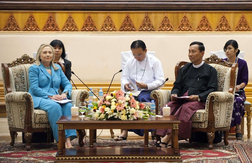 Barma - Návštěva ministryně zahraničí USA Hillary Clintonové