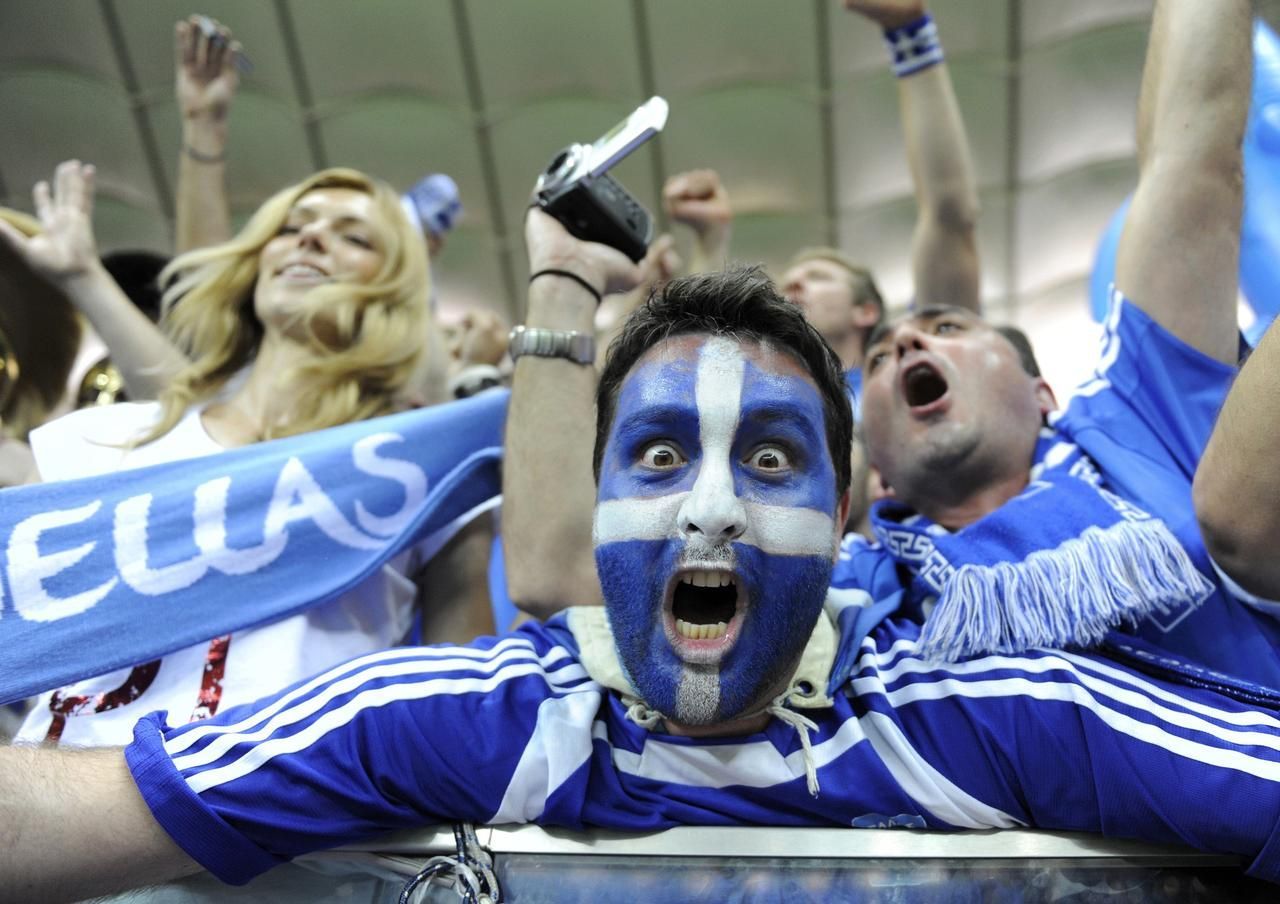 Řecko oslavuje fotbalisty