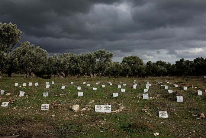 Život migrantů na řeckém ostrově Lesbos.  Rok 2017.