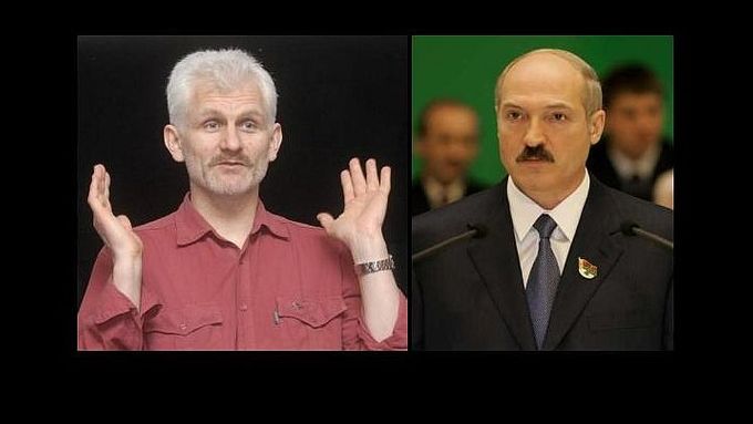 Představitel běloruské opozice Ales Bialacki a prezident Alexander Lukašenko
