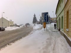 Sníh v Pacově na Vysočině - fotografie čtenáře Aktuálně.cz