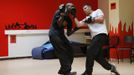 ¨ Unemployed Belgian Mohamed Sammar (R) takes part in a "Fit for a job" boxing class in Brussels July 1, 2013. Sammar, 27, has been looking for a job in the construction sector for 2 years. "Fit for a job" is the initiative of former Belgian boxing champion Bea Diallo, whose goal was to restore the confidence of unemployed people and help them find a job through their participation in sports. Picture taken July 1, 2013. REUTERS/Francois Lenoir (BELGIUM - Tags: SPORT BOXING SOCIETY BUSINESS EMPLOYMENT) Published: Čec. 5, 2013, 4:37 odp.