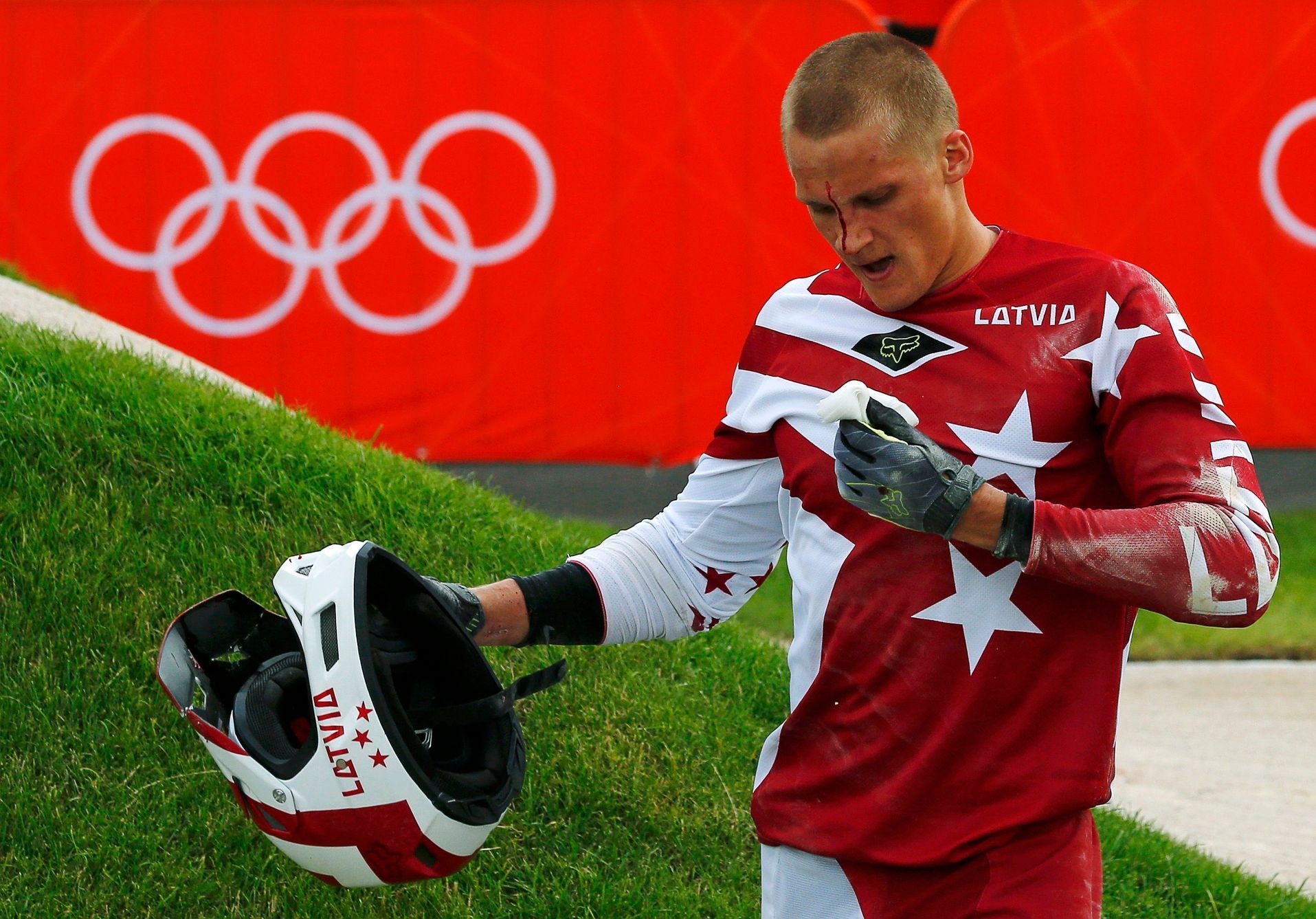 Kolize a havárie v bmx na OH 2012