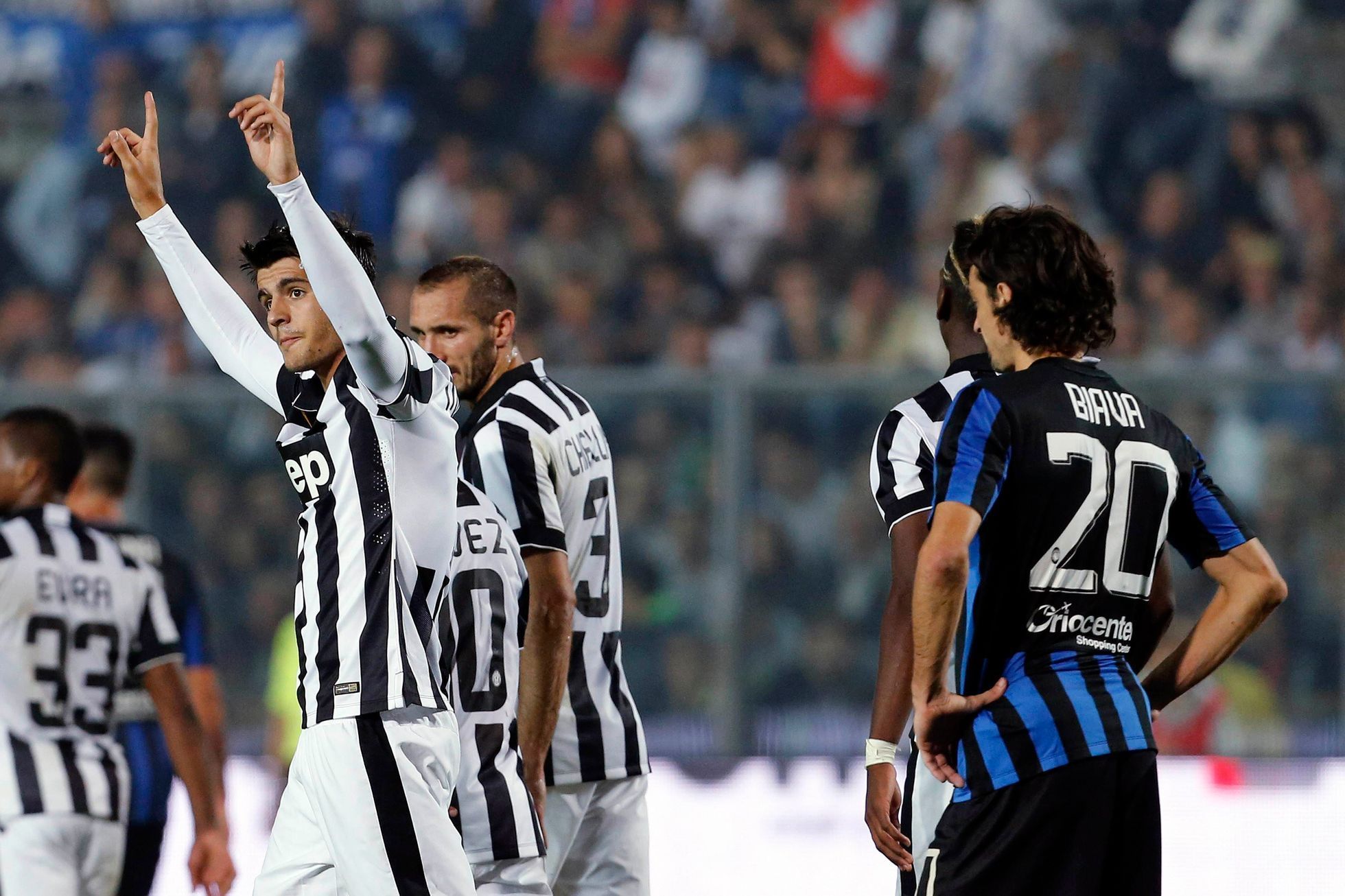 Morata slaví gól Juventusu