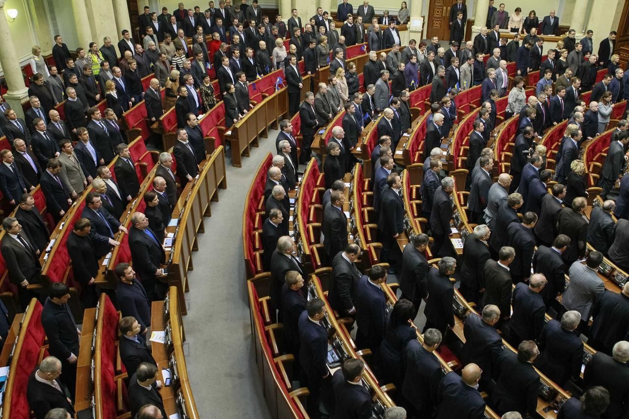 Ukrajina - parlament - schůze