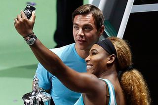 Serena Williamová a její sparing partner Sascha Bajin na Turnaji mistryň 2014