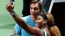 Serena Williamová a její sparing partner Sascha Bajin na Turnaji mistryň 2014