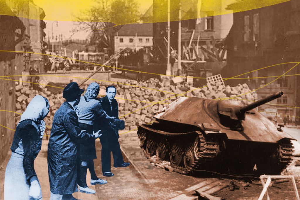 koláž - Pražské povstání