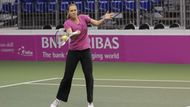 Nicole Vaidišová při prvních úderech na tréninku v brněnské hale