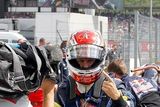 Sebastian Vettel těsně po kvalifikaci