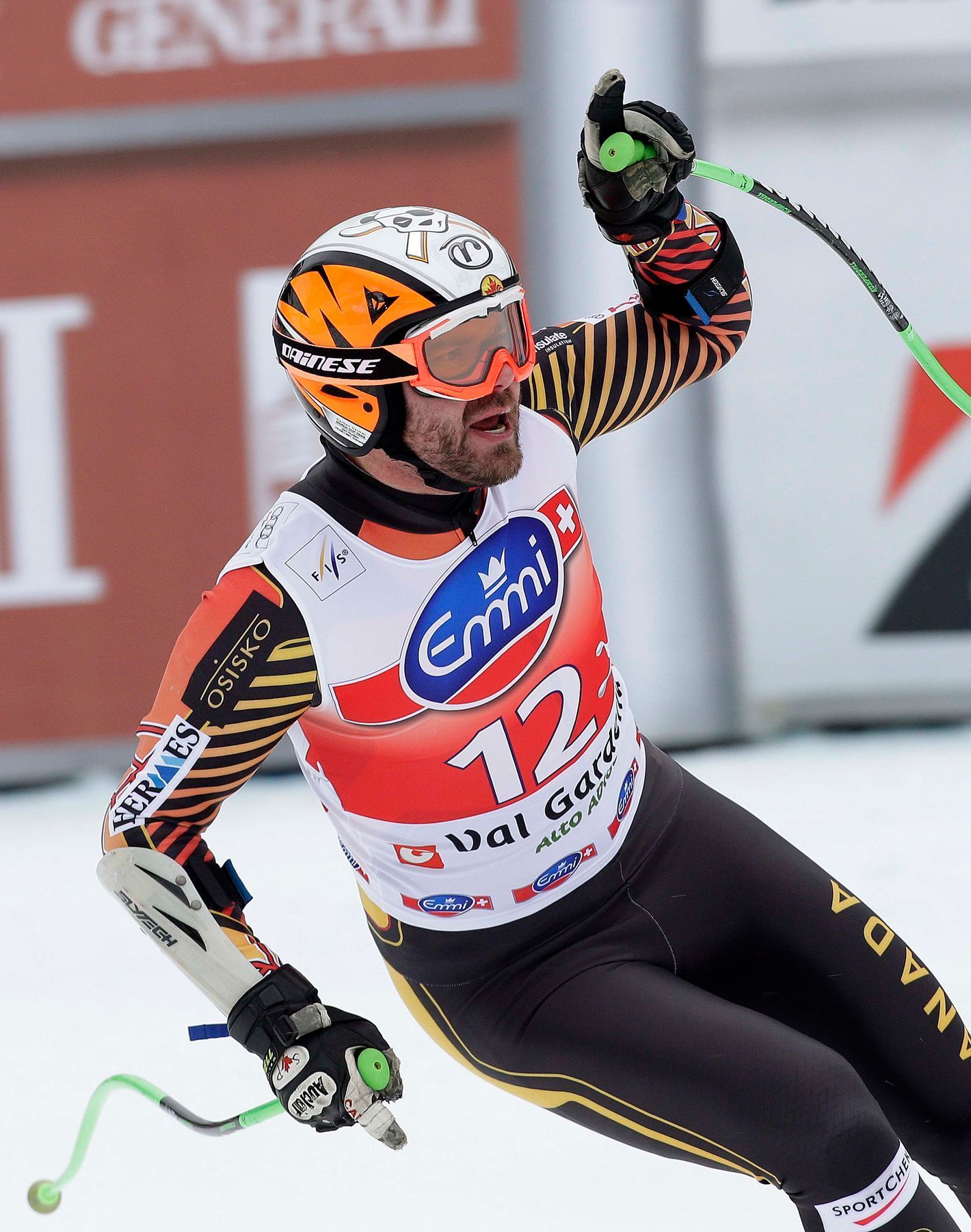 Kanadský lyžař Jan Hudec po super-G v italské Val Gardeně