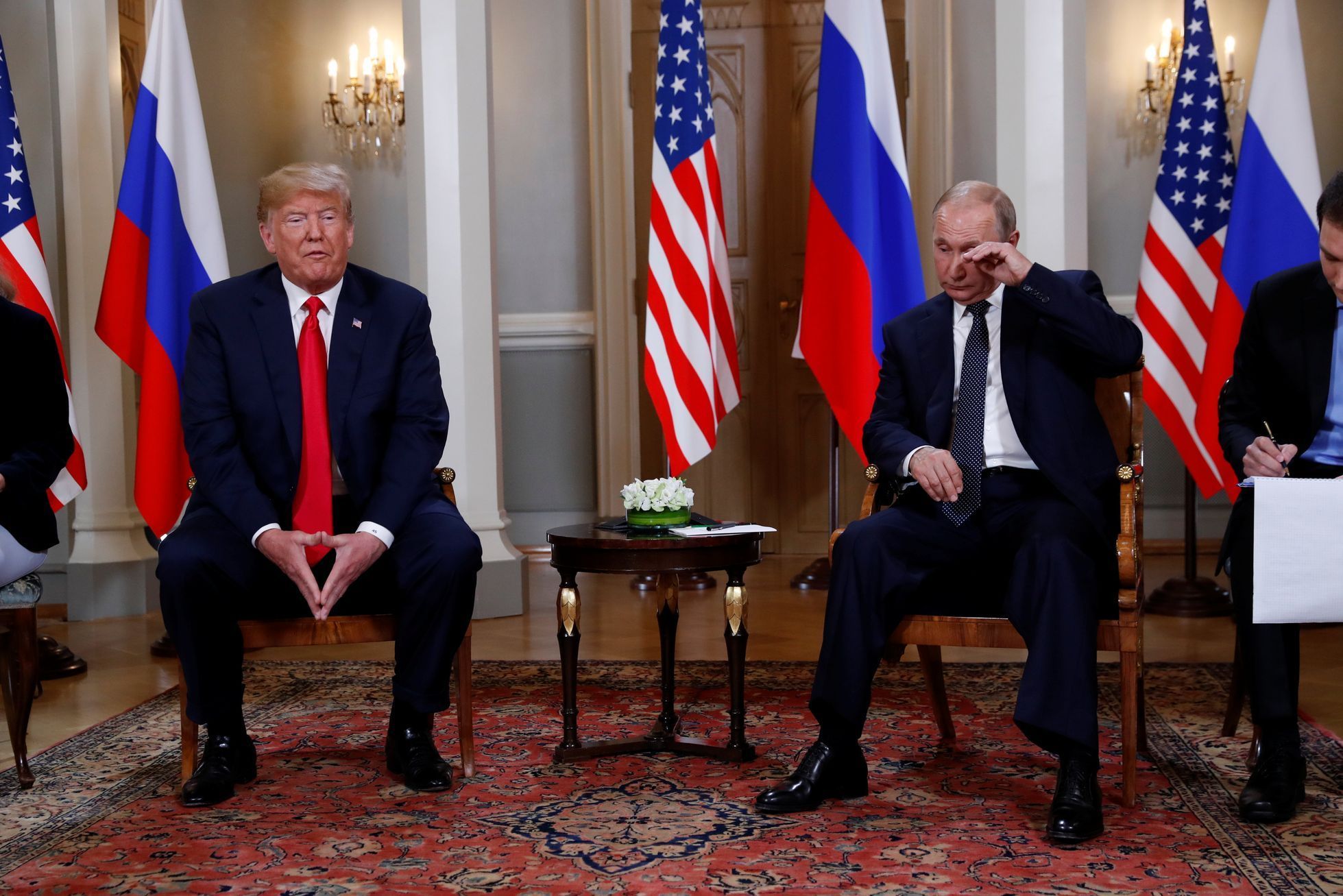 Trump na setkání s Putinem v Helsinkách