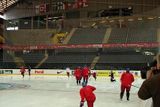 Trénink českých hokejistů v Bernu