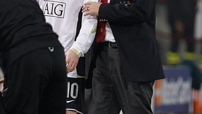 Wayne Rooney a Alex Ferguson