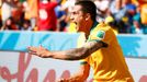 Australia's Tim Cahill celebrates his goal against the Netherlands during their 2014 World Cup Group B soccer match at the Beira Rio stadium in Porto Alegre June 18, 2014