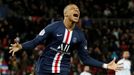 Soccer Football - Ligue 1 - Paris St Germain v Dijon - Parc des Princes, Paris, France - February 29, 2020  Paris St Germain's Kylian Mbappe celebrates scoring their four