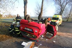 Řidič naboural na Českobudějovicku do stromu. zemřel
