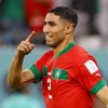 Ašraf Hakimí slaví vítězství v osmifinále MS 2022 Maroko - Španělsko