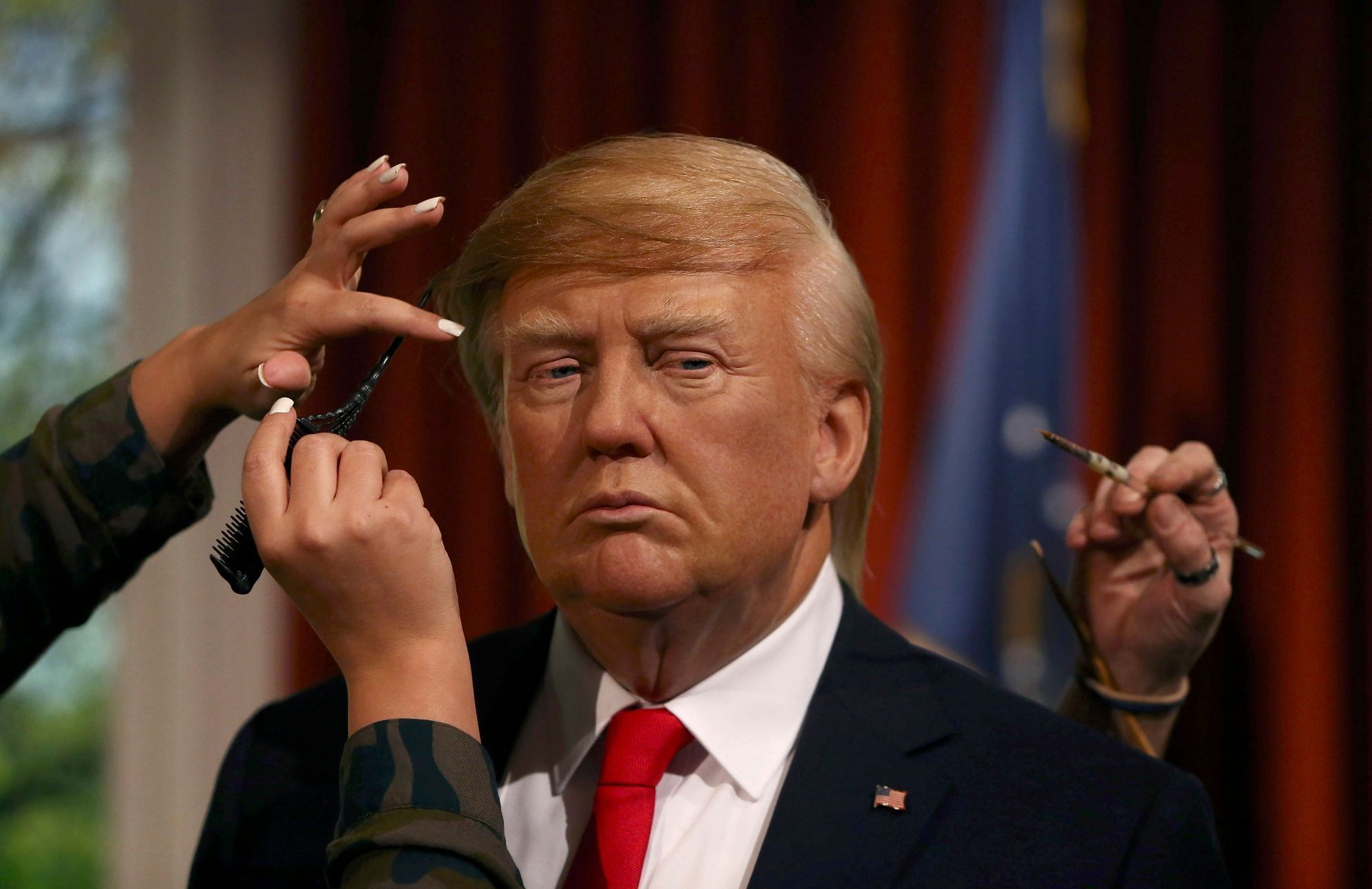 Donald Trump vosková figurína Madame Tussauds Washington