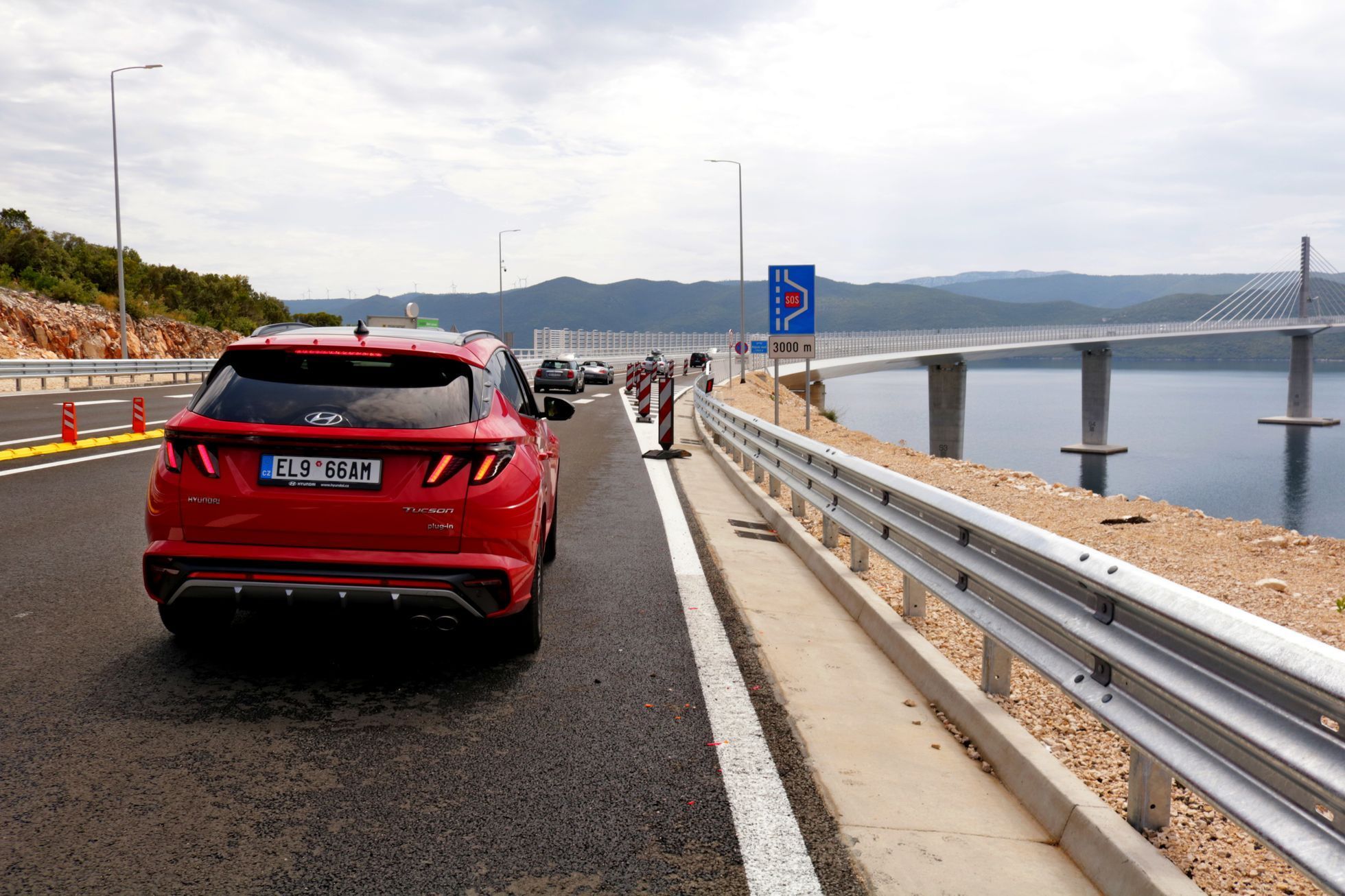Reportáž Chorvatsko most Pelješac Hyundai Tucson srpen 2022