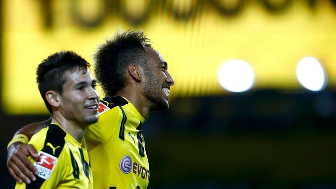 Raphaela Guerreiro a Pierre-Emerick Aubameyang, dva nejlepší střelci Dortmundu aktuální sezony