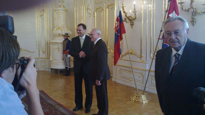 Pondělní přijetí u slovenského prezidenta