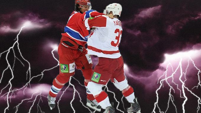 Hokejisté Čechova jsou v KHL známí svými častými rvačkami.