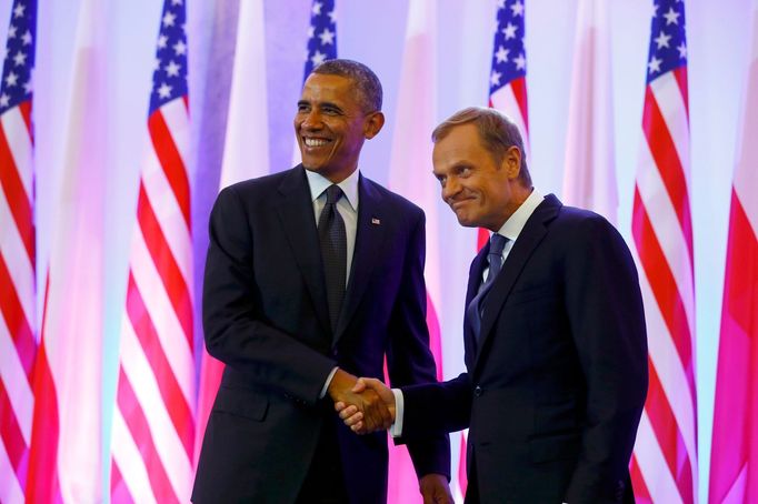 Obama a Tusk.