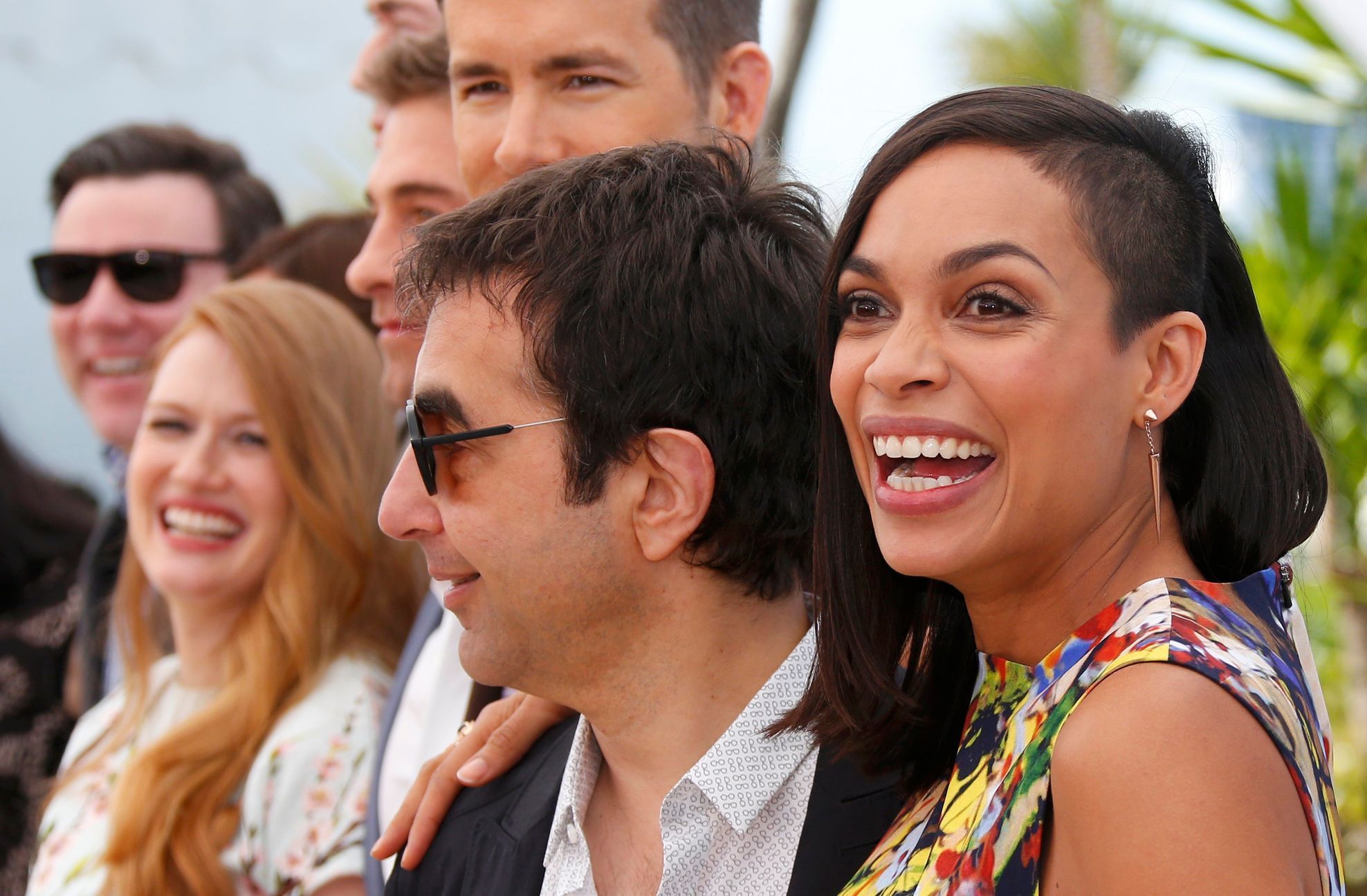 Director Atom Egoyan and cast member Rosario Dawson pose during a photocall for the film &quot;Captives&quot; in competition at the 67th Cannes Film Festival in Cannes