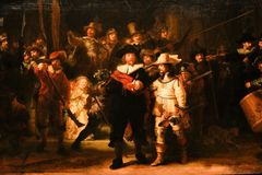 Rembrandtova Noční hlídka skrývá skicu, muzeum slavný obraz znovu napne