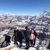 Zasněžený Grand Canyon, USA, sníh.