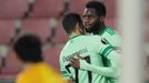 Odsonne Edouard slaví gól v zápase Evropské ligy Sparta - Celtic Glasgow