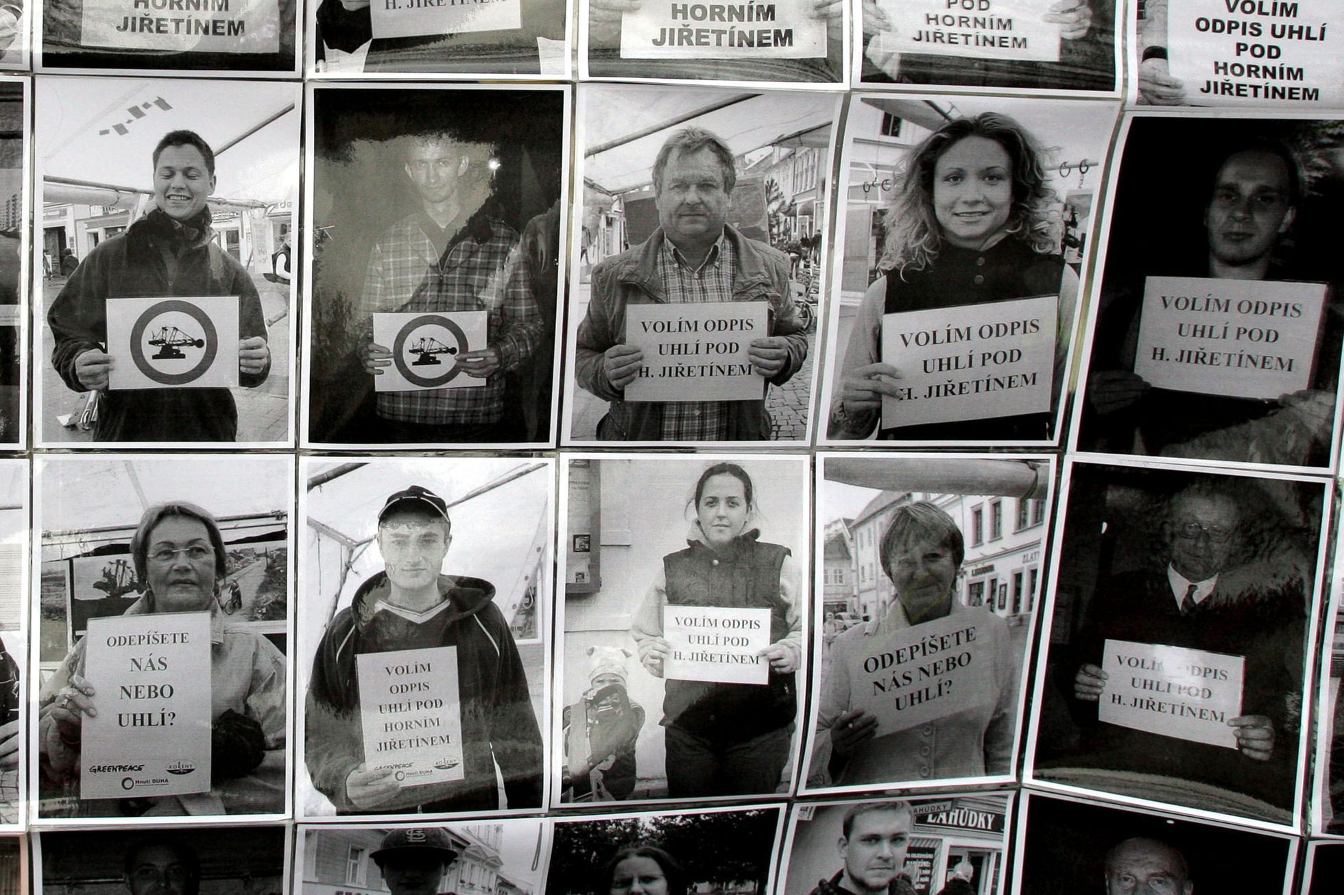 Demonstrace občanů Horního Jiřetína