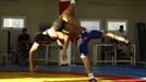 Tunisian wrestler Belaiech trains for the 2012 London Olympic Games in Tunis