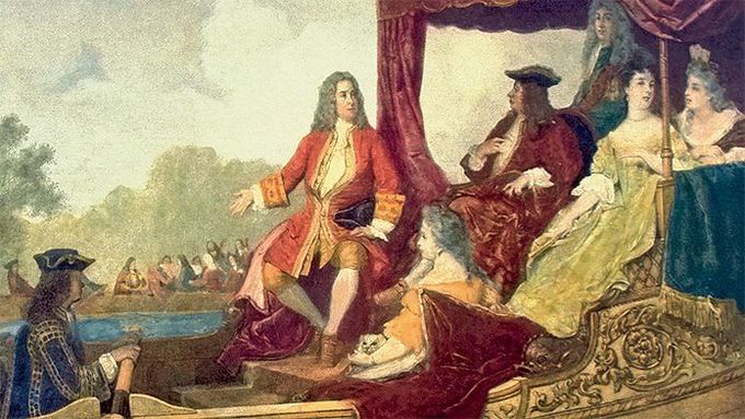 Georg Friedrich Händel s králem Jiřím