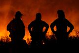 Během sobotního večera se hasičům podařilo uhasit z požáru, který se rozprostírá na ploše 3200 hektarů, pouze pětinu.