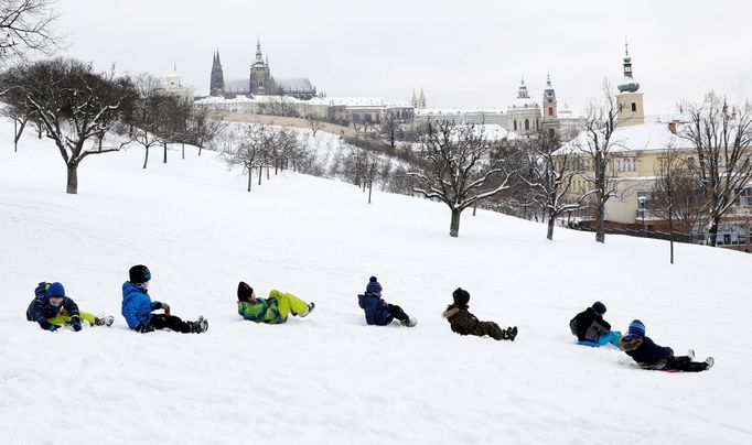 Zasněžená Praha 8. února 2021