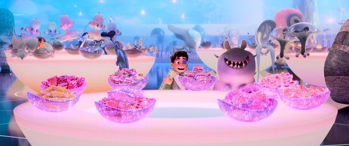 Z animovaného filmu Elio, v němž se chlapec tohoto jména, smolař s bujnou fantazií, nedopatřením ocitne na palubě kosmického plavidla vyspělých civilizací vesmíru.