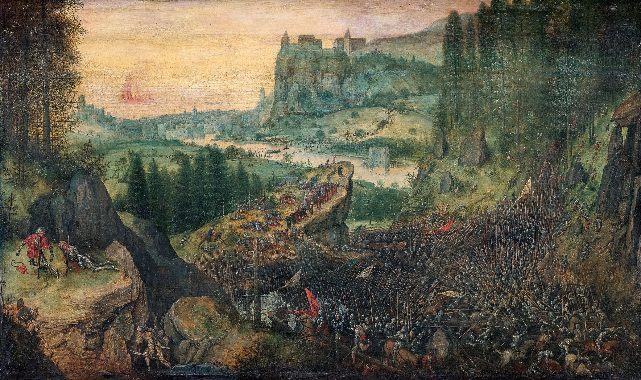 Pieter Bruegel starší: Saulova sebevražda, 1562