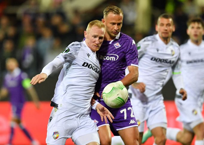 Václav Jemelka a Antonín Barák v zápase Fiorentina - Plzeň