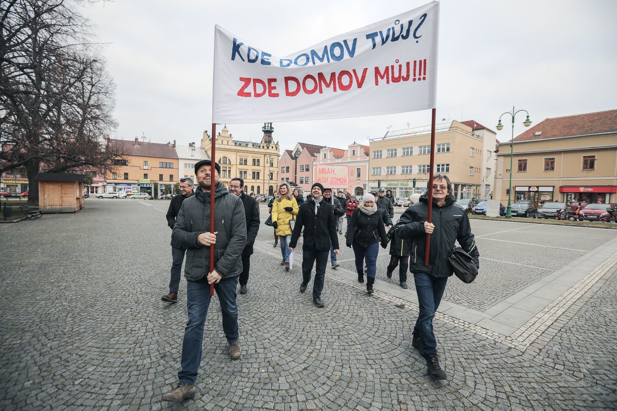 Pochod po 30. letech proti Sovětské okupaci a vojsku ve městě - Vysoké Mýto