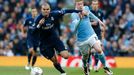 Manchester City's Kevin de Bruyne in action with Real Madrid's Pepe