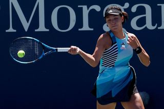 Čínská tenistka Wang Sin-jü na US Open 2023.