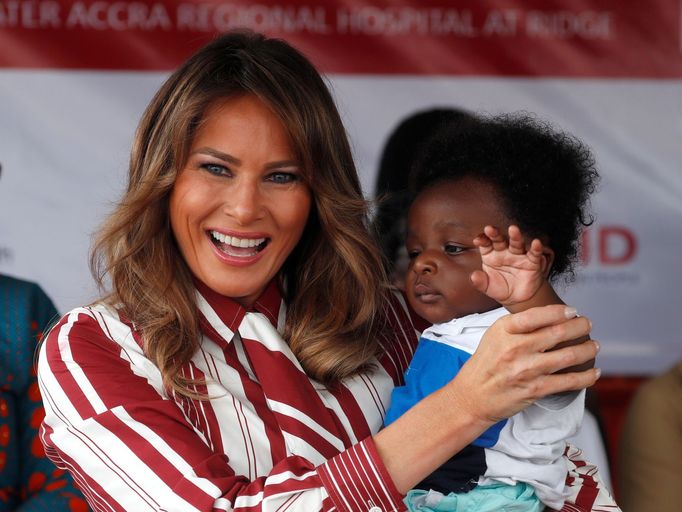 Melania Trumpová v ghanské metropoli Accra v rámci své pětidenní cesty po Africe