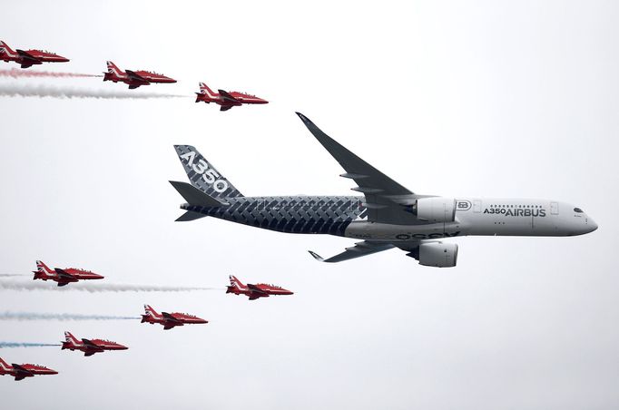 Farnborough Airshow - přehlídka letecké techniky, červenec 2018