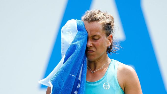 Barbora Strýcová na turnaji v Birminghamu.