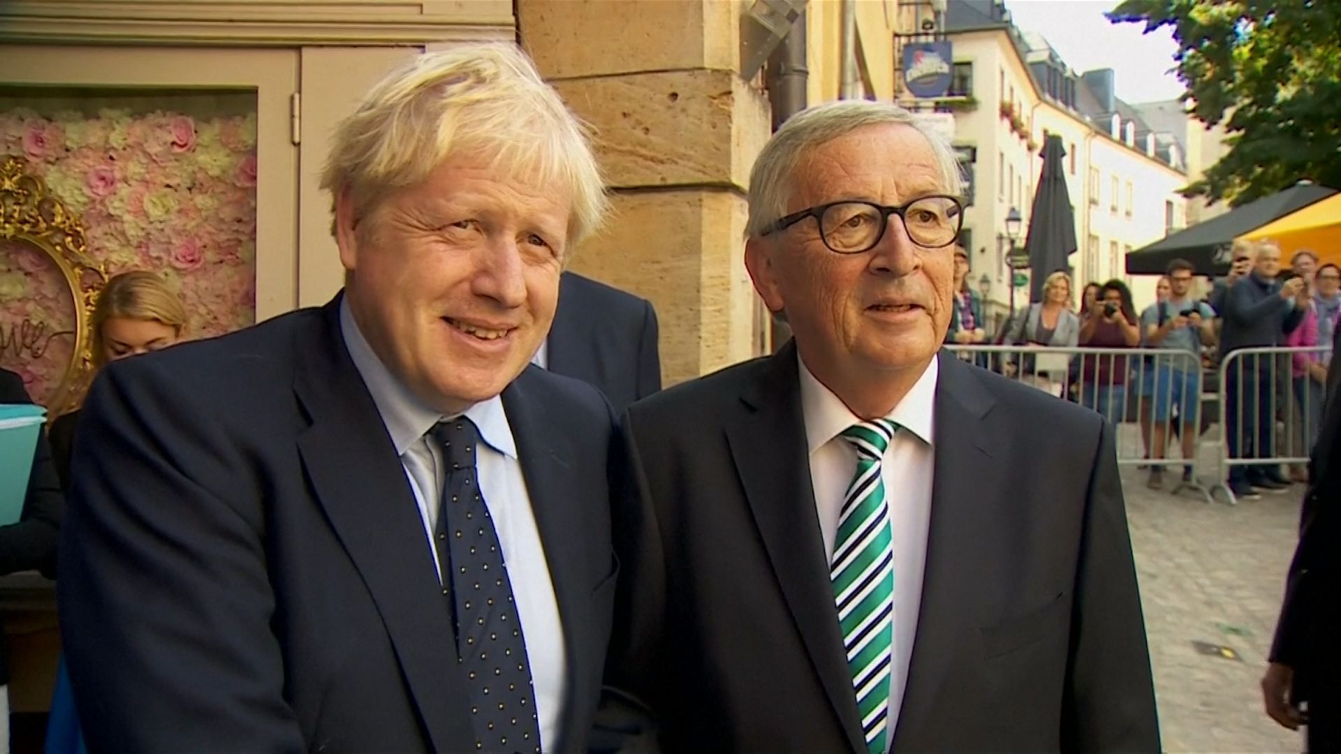 Boris Johnson (vlevo) a Jean-Claude Juncker.